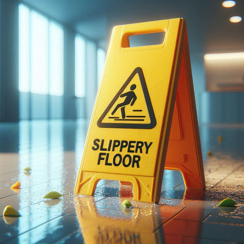 UWAGA! ŚLISKA PODŁOGA